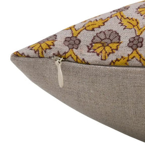 Beautiful Hand Made Block Print Pure Linen Cushion Cover - Shehnaaz