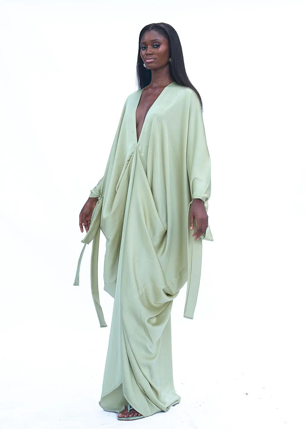 EVE DRAPED FLOOR LENGTH DRESS