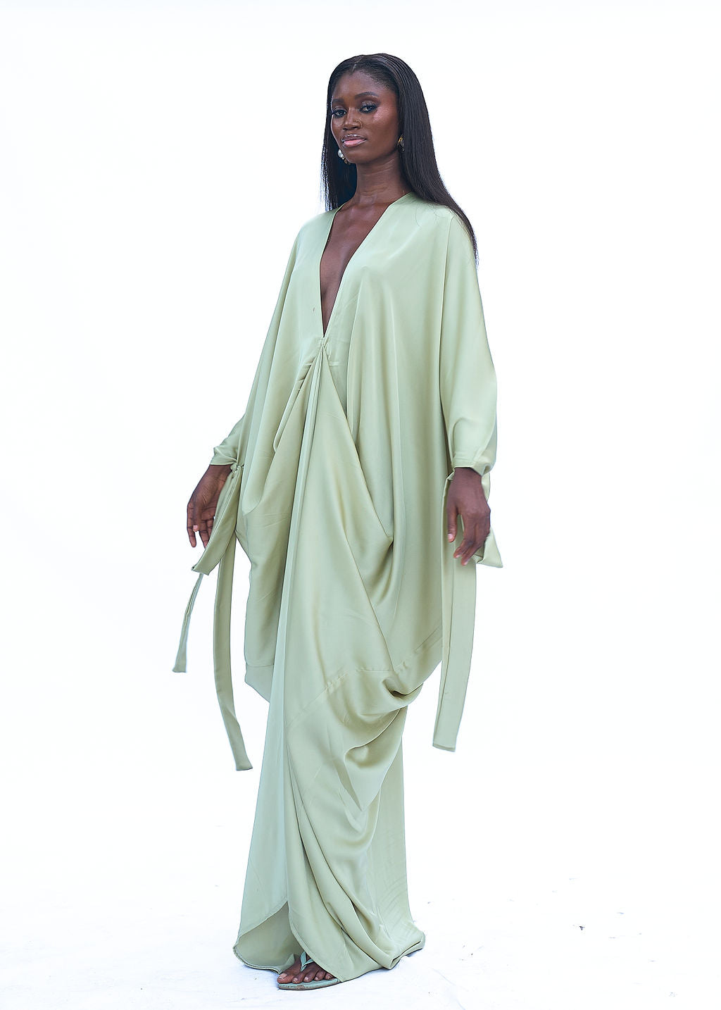 EVE DRAPED FLOOR LENGTH DRESS