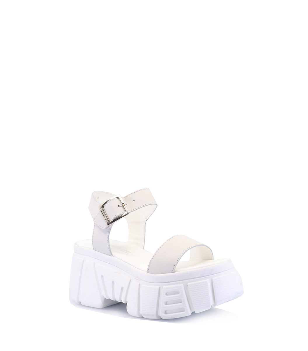 Stylish White Platform Sandals Jochu