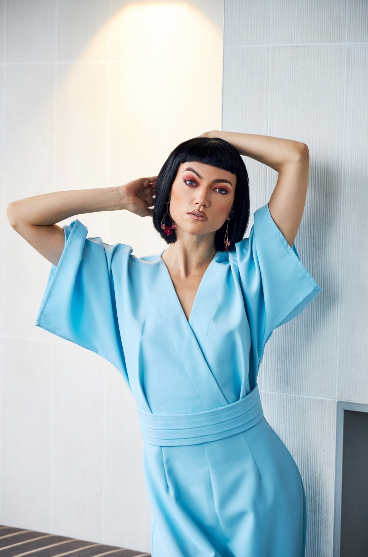 Envelope V-Neck Wide Leg Jumpsuit