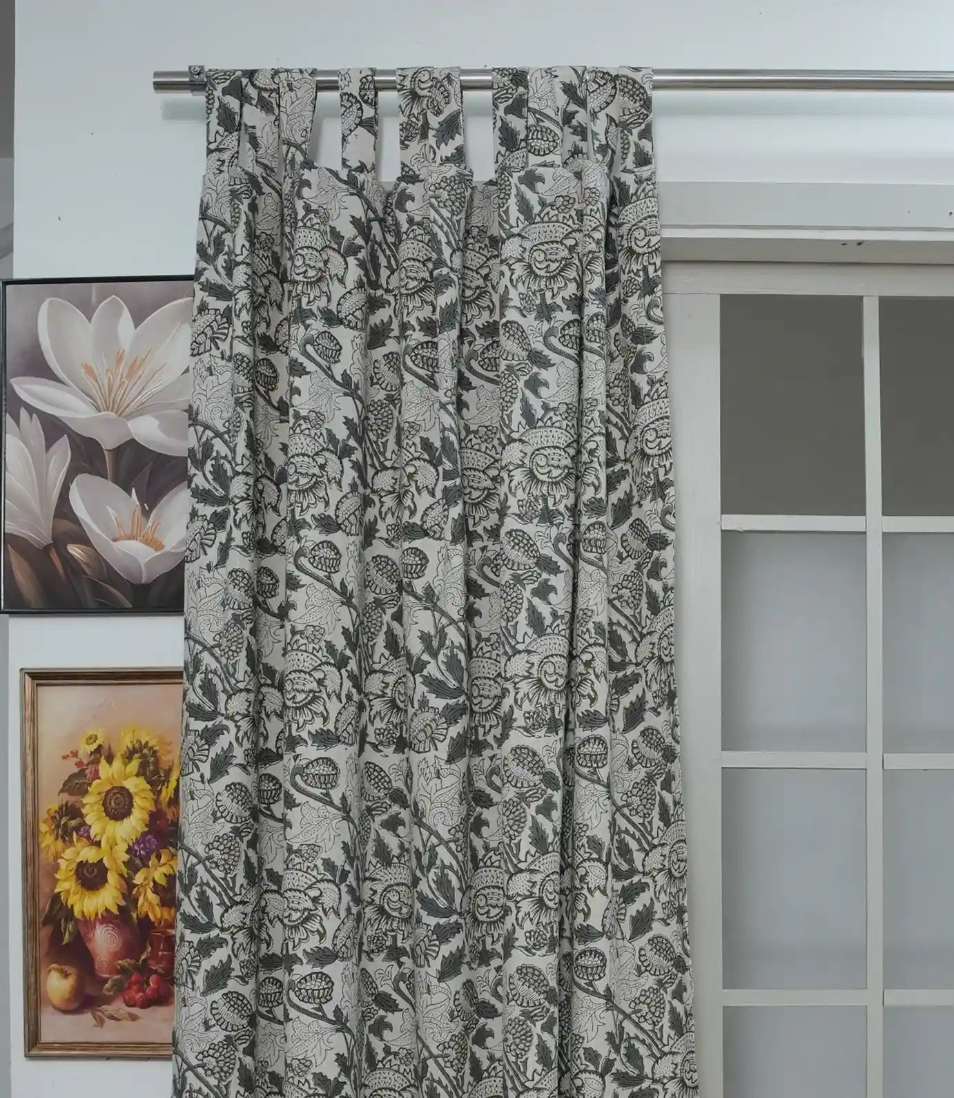 Handcrafted Akashganga Block Print Linen Curtains