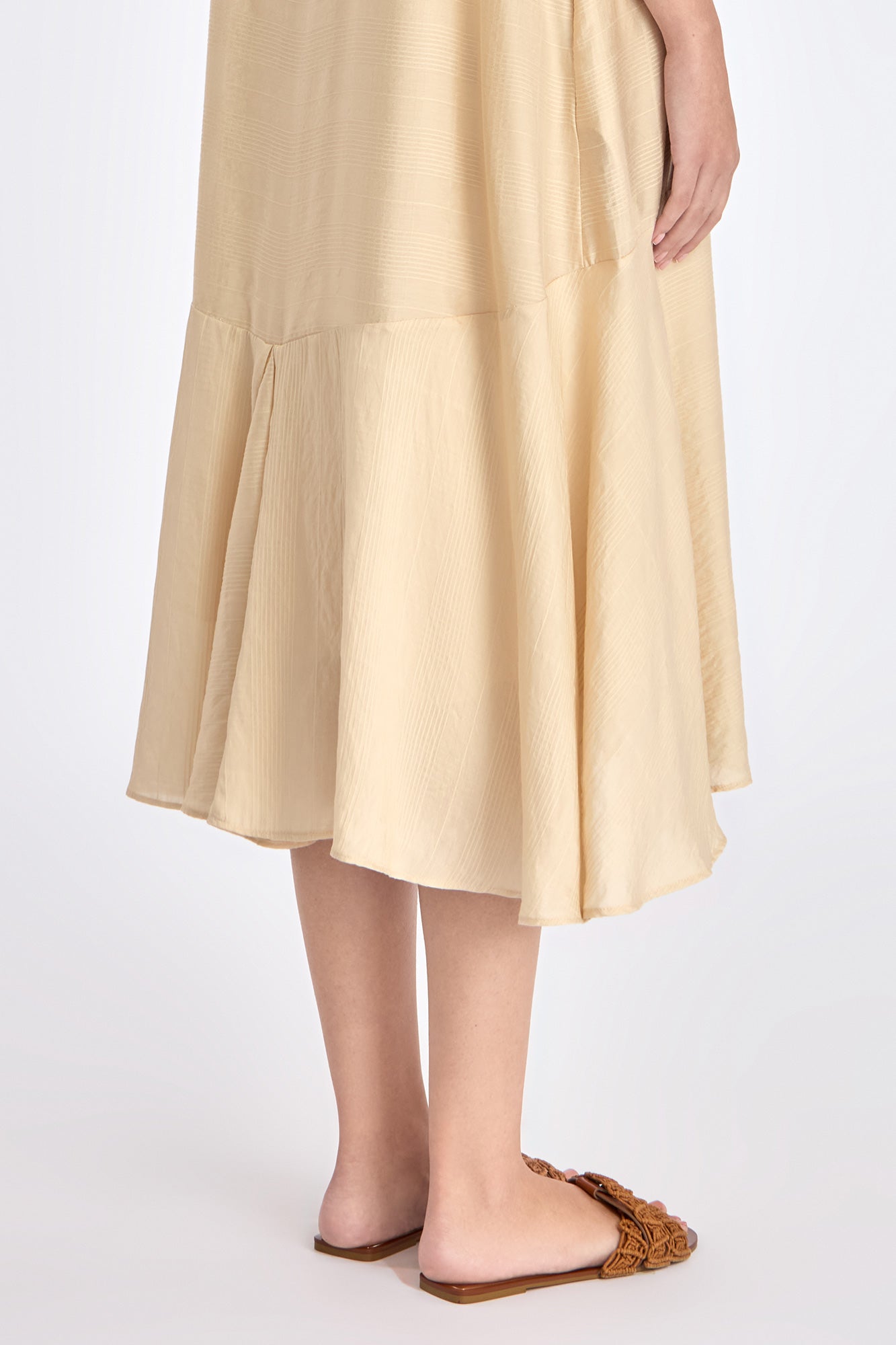 Lenox Godet Dress | Vanilla