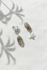 Narmade River Oval Interchangeable Earrings