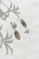 Narmade River Oval Interchangeable Earrings