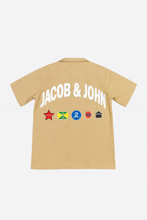 Khaki Logo Patch Cargo Shirt
