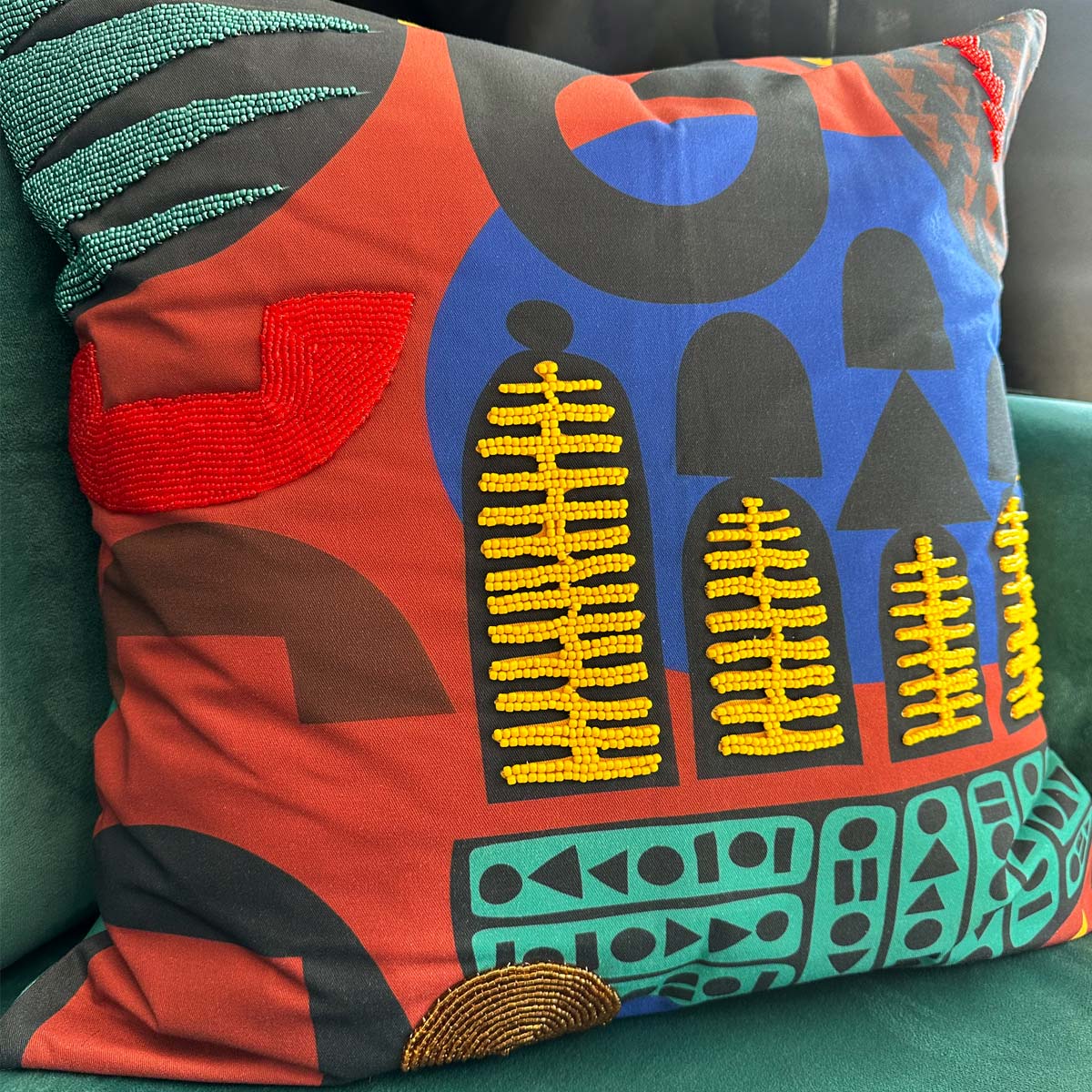 Mopane Beaded | Decorative Throw Pillow
