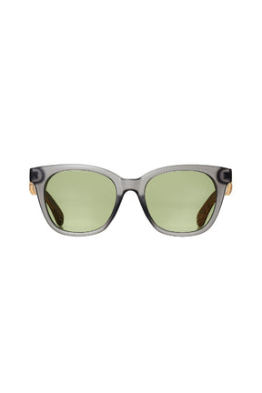 Grey Cat-Eye Wooden Sunglasses - INTI