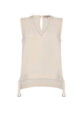 Valencia Adjustable Hem Blouse | Ecru