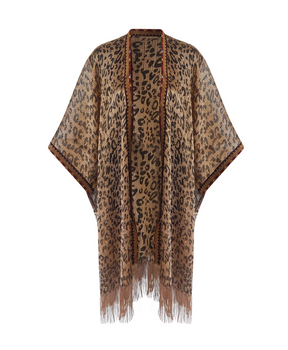 Leopard coverup with a trim