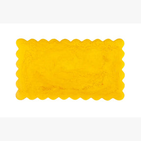 Scallop Rectangular Resin Cheese Board – Mustard , 14 Inches