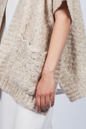 Elaine Poncho | Beige Melange