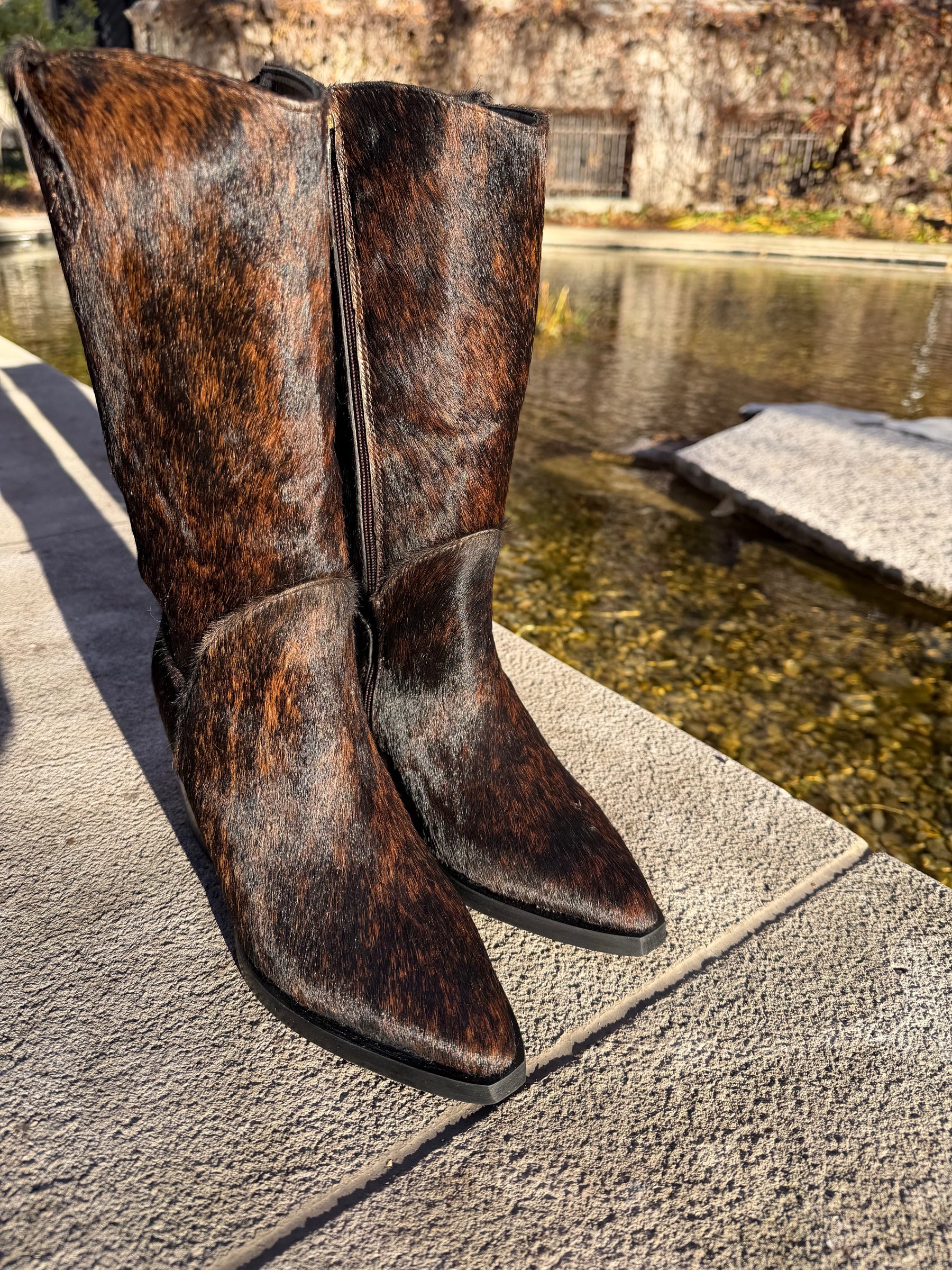 Olsson Texan Boot in Calf Hair (Wide Calf)