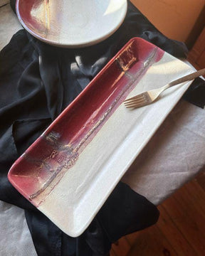 Mystic Horizon Artisan Rectangular Platter