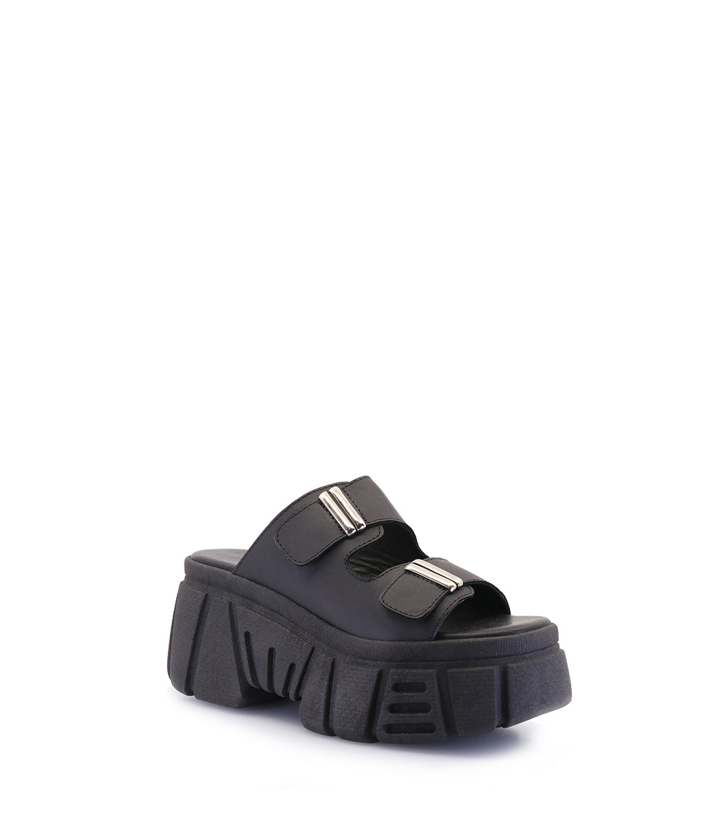 Dreya Chic Black Platform Sandals