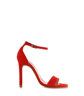 Elegant Suede Red Heels Bar10