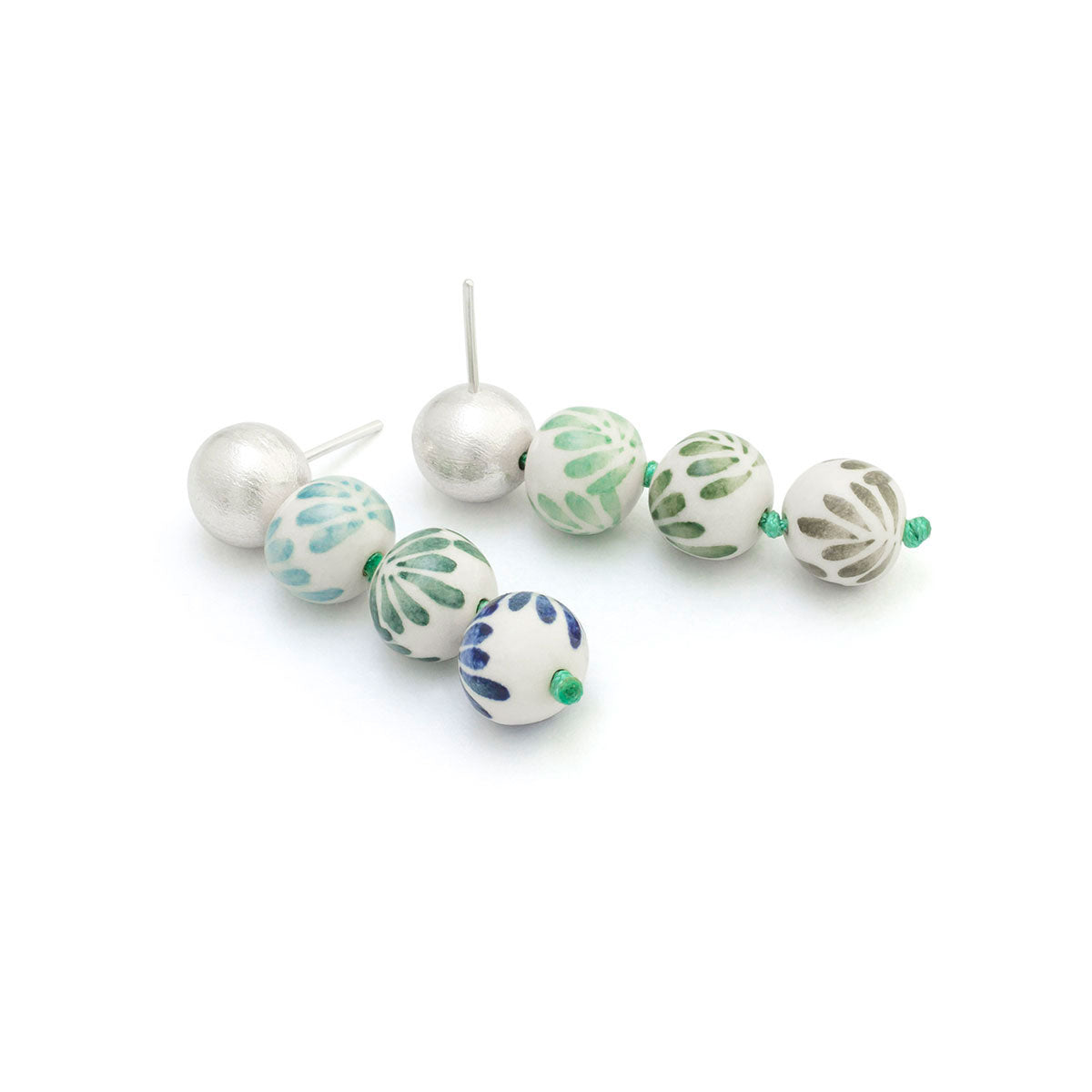 CARMEN Ceramic and Silver Sphere Earrings
