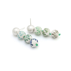 CARMEN Ceramic and Silver Sphere Earrings