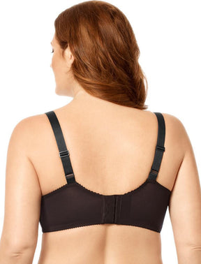 Elila Embroidered Microfiber Underwire Black