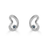Sahab Birthstone Studs in Silver