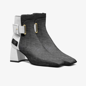 DNB Angeline Crocodile and Leather Ankle Boot