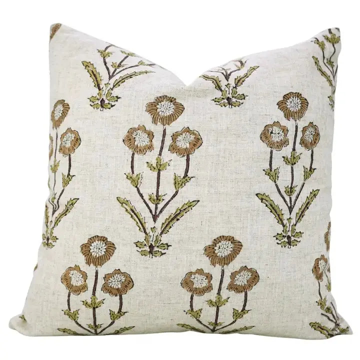 Amitabh Unique Hand-Block Viscose Linen Pillow Cover