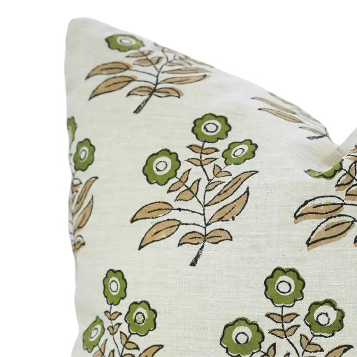 Home Decor Block Design Linen Blend Piillow Cover  - Neha