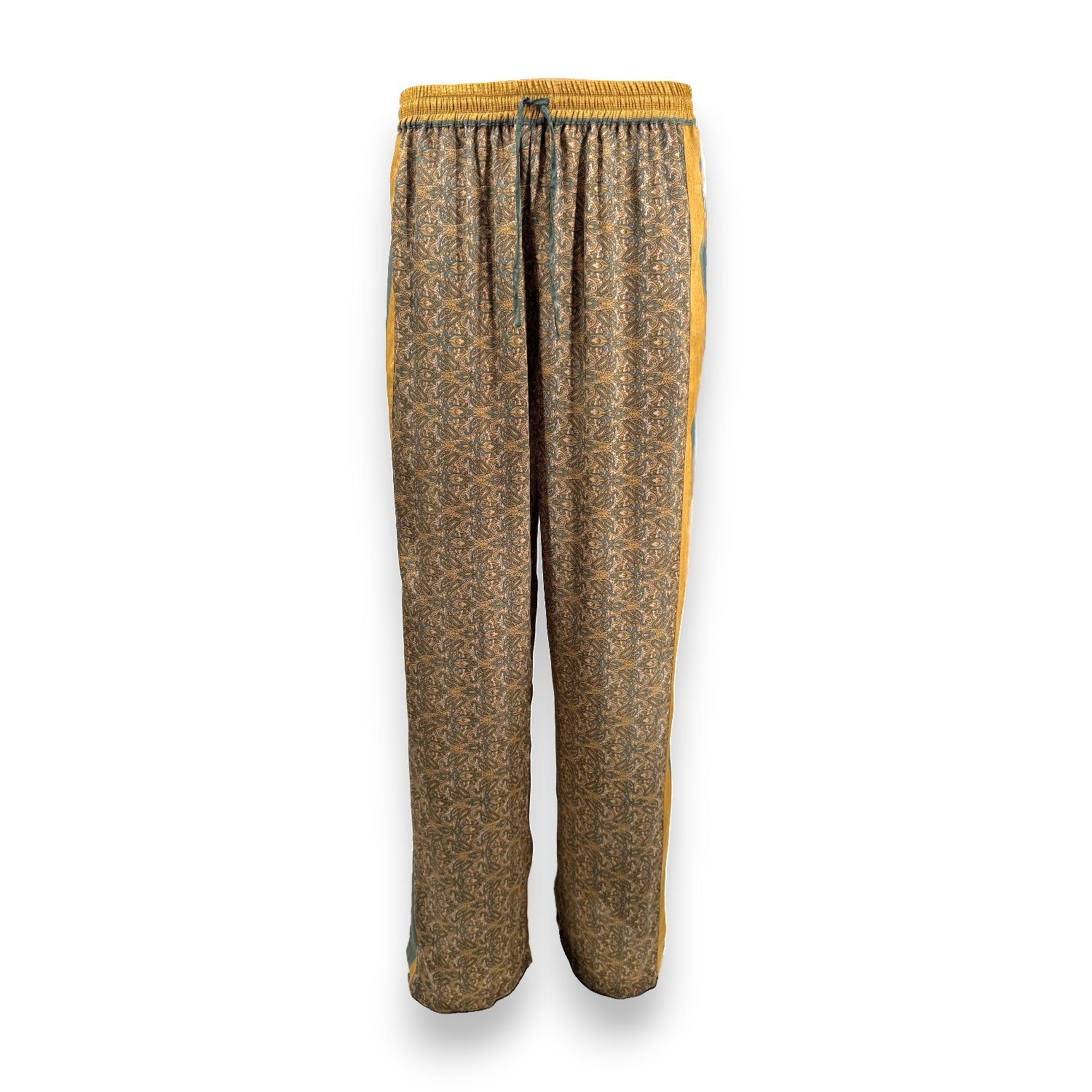 Paisley Motif Pant with Stripe - Mustard