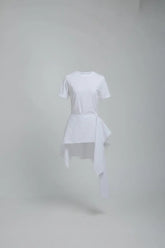 Radia White Poplin Wrap T-shirt