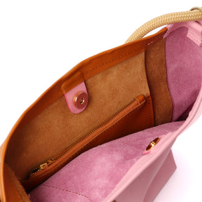 Ripple Tote - Tan / Candy Pink