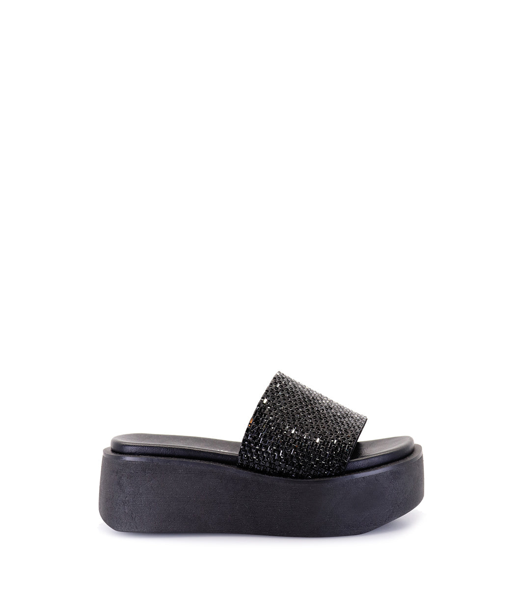 Chic Black Platform Sandals Nohe