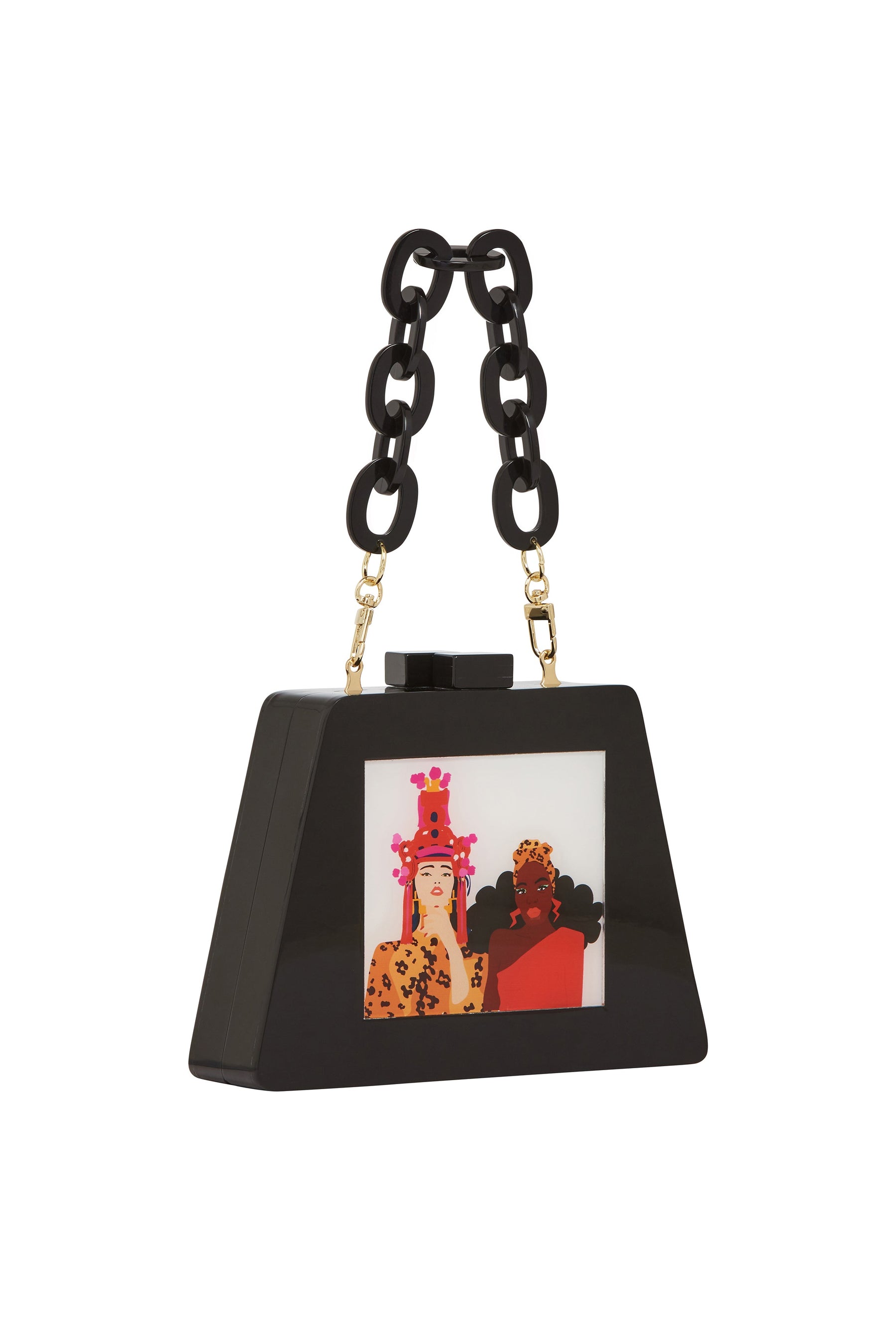 Kiki & Aiko - Acrylic Triangular Box Clutch