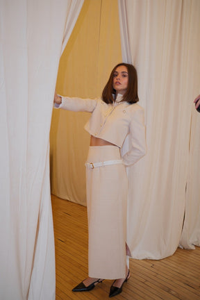 Lily Tweed Midi Skirt