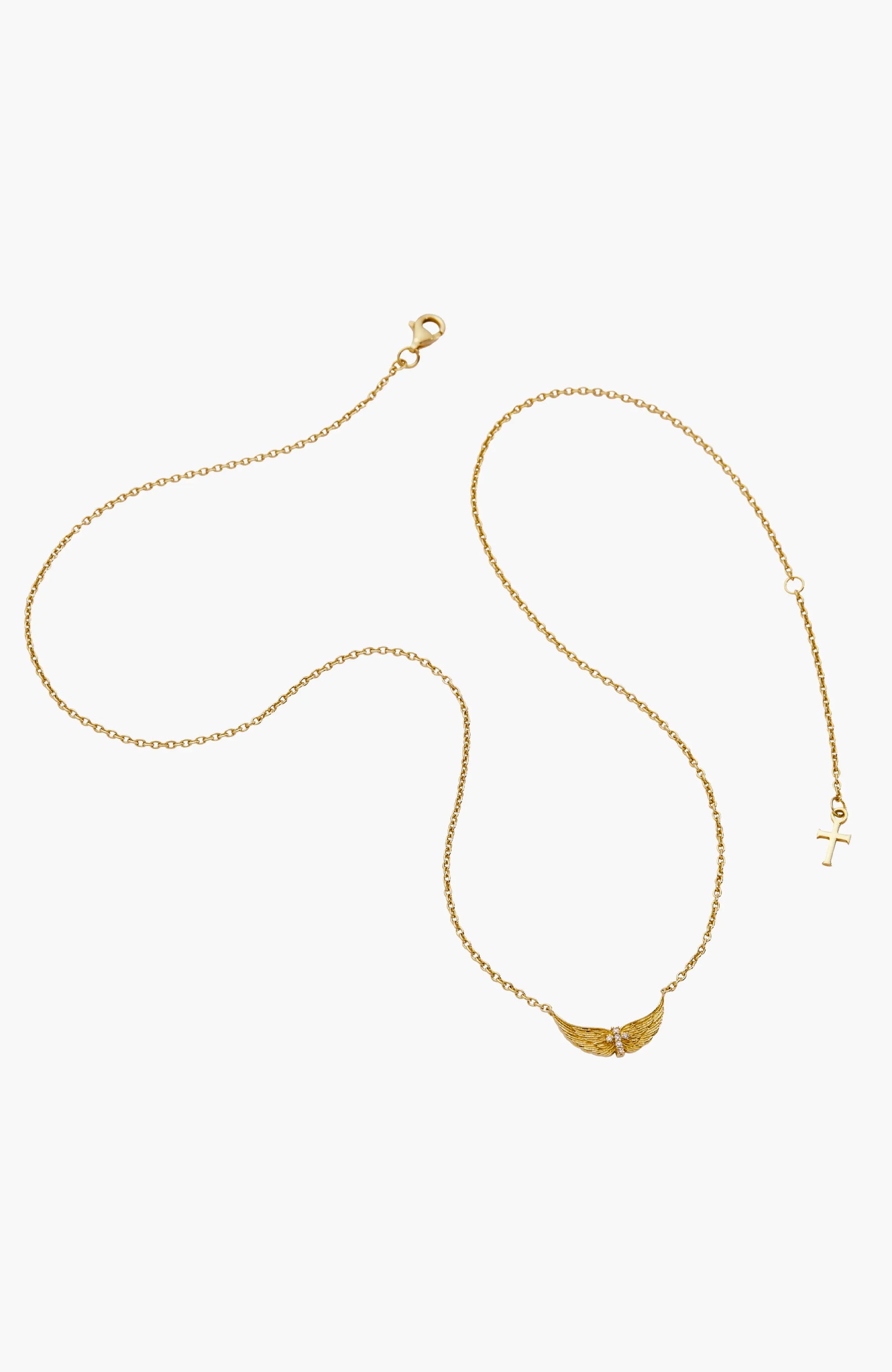 Divine Wings Mini Cross Necklace