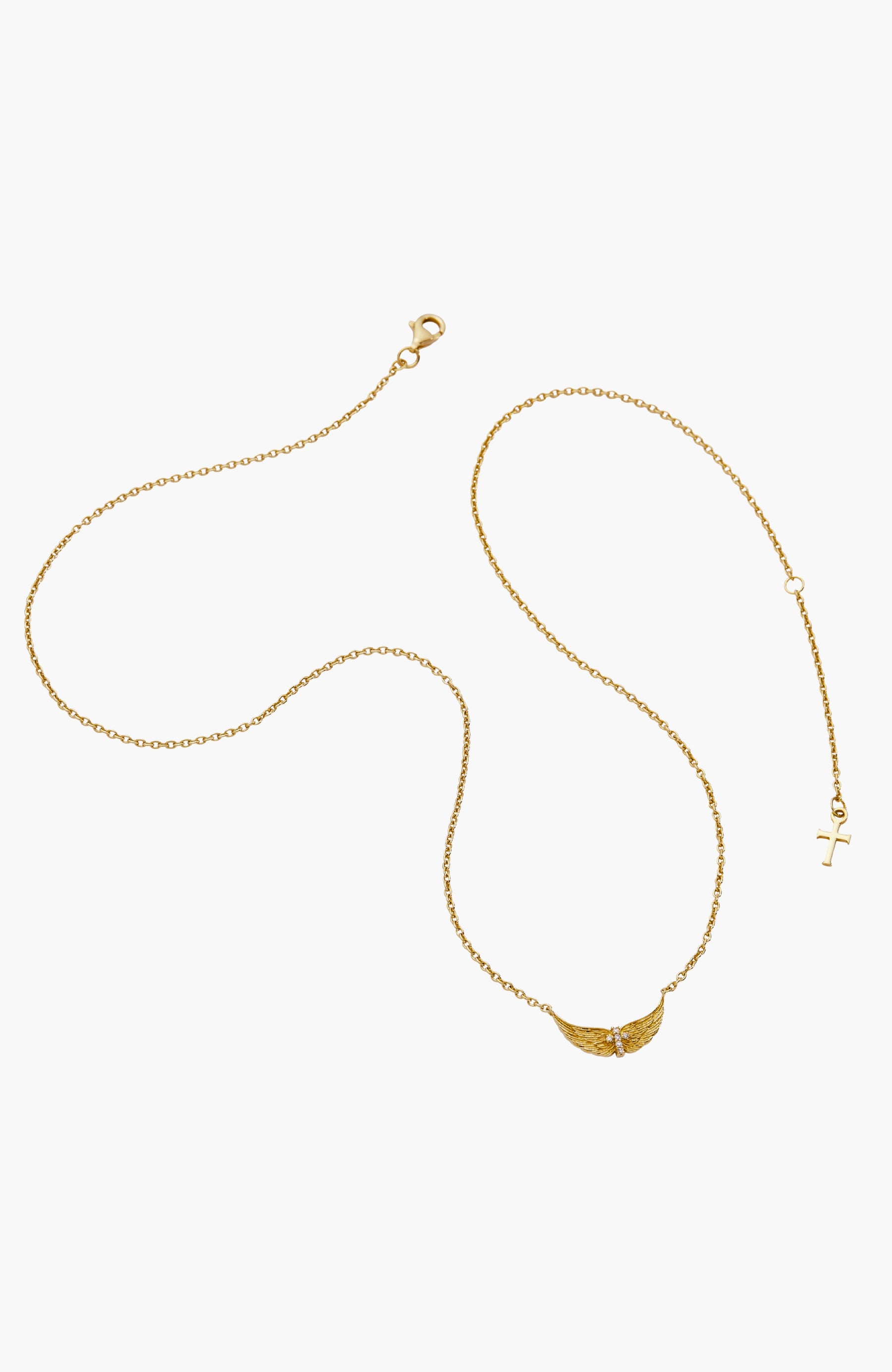 Divine Wings Mini Cross Necklace
