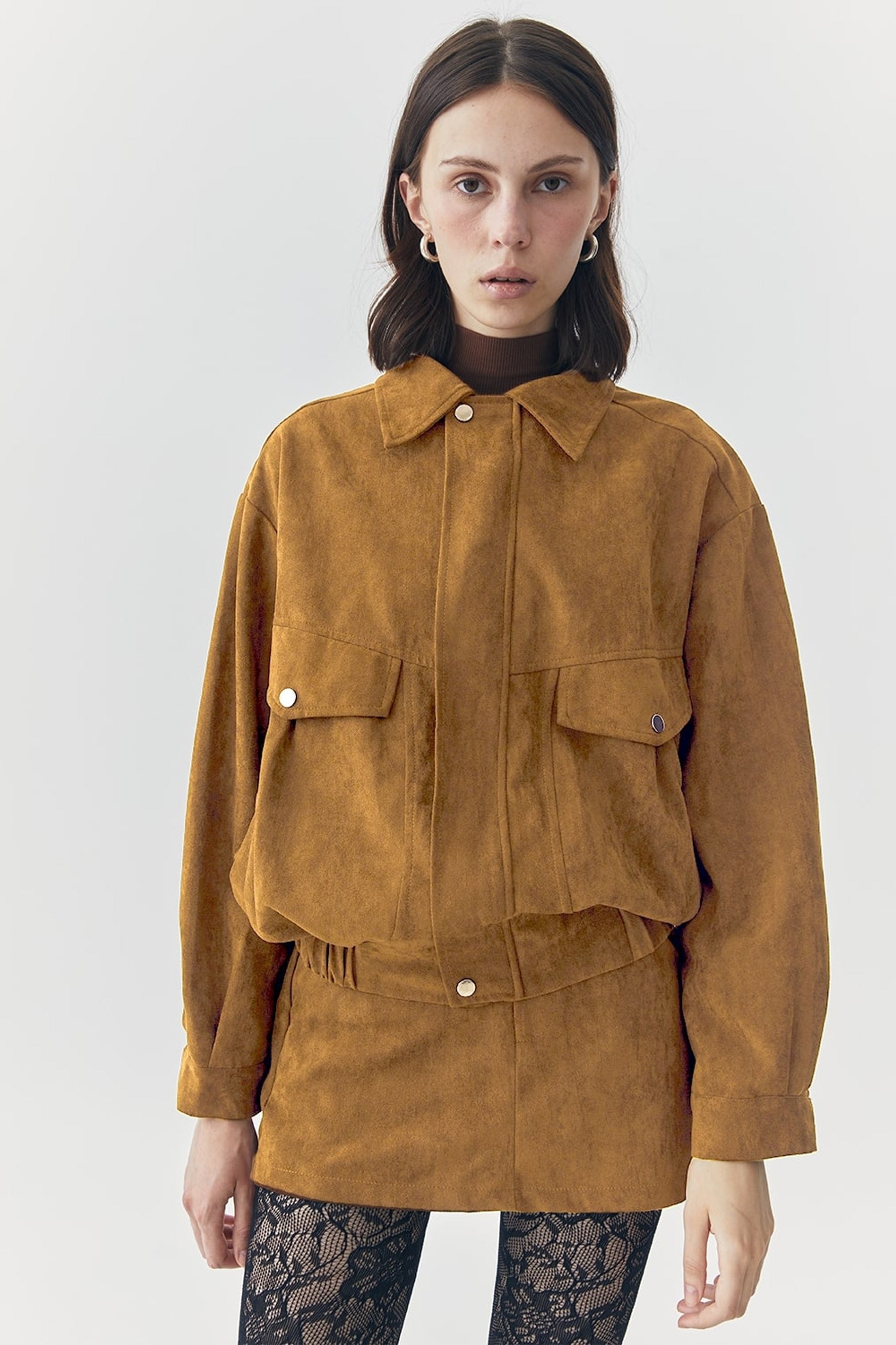 Remi Suede Jacket And Skort Set