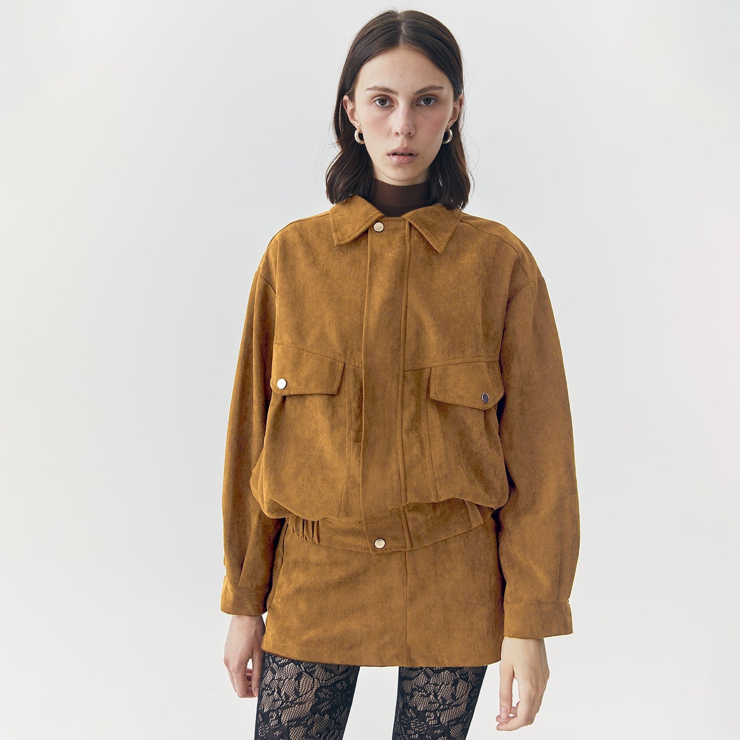 REMI SUEDE JACKET AND SKORT SET