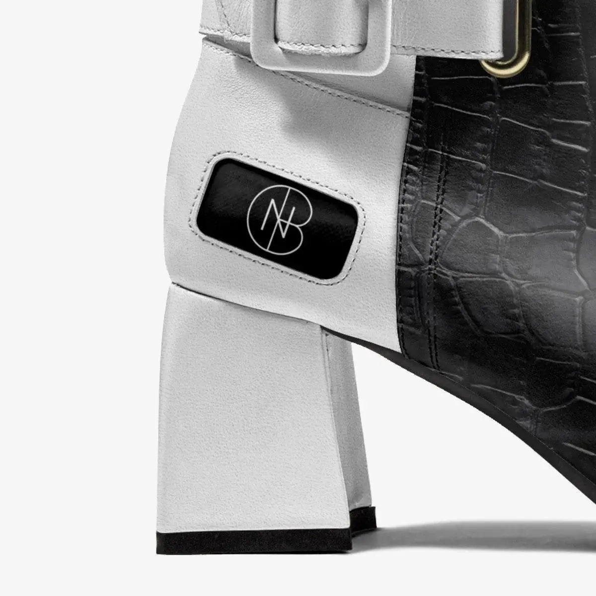 DNB Angeline Crocodile and Leather Ankle Boot