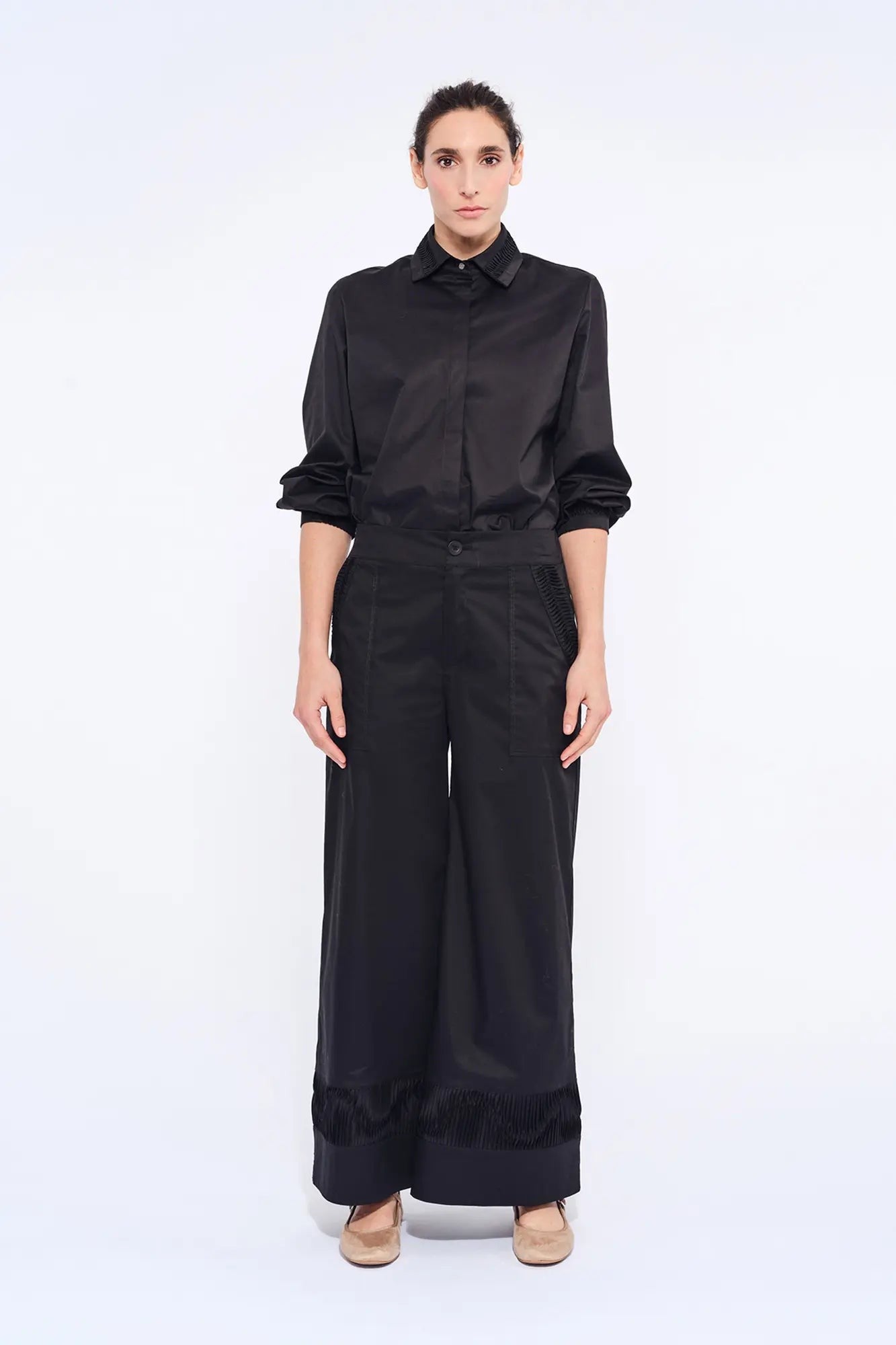 Viena Sculptural Hem Trouser