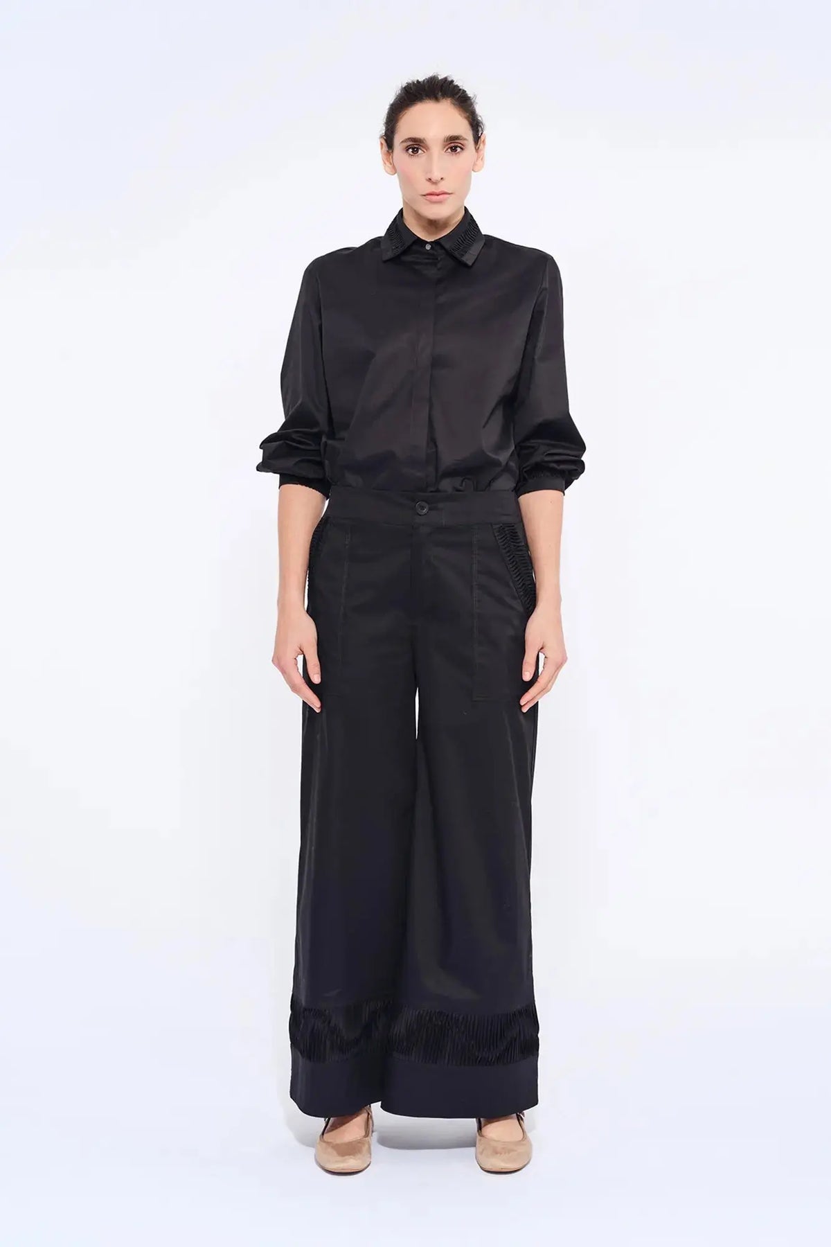 Viena Sculptural Hem Trouser