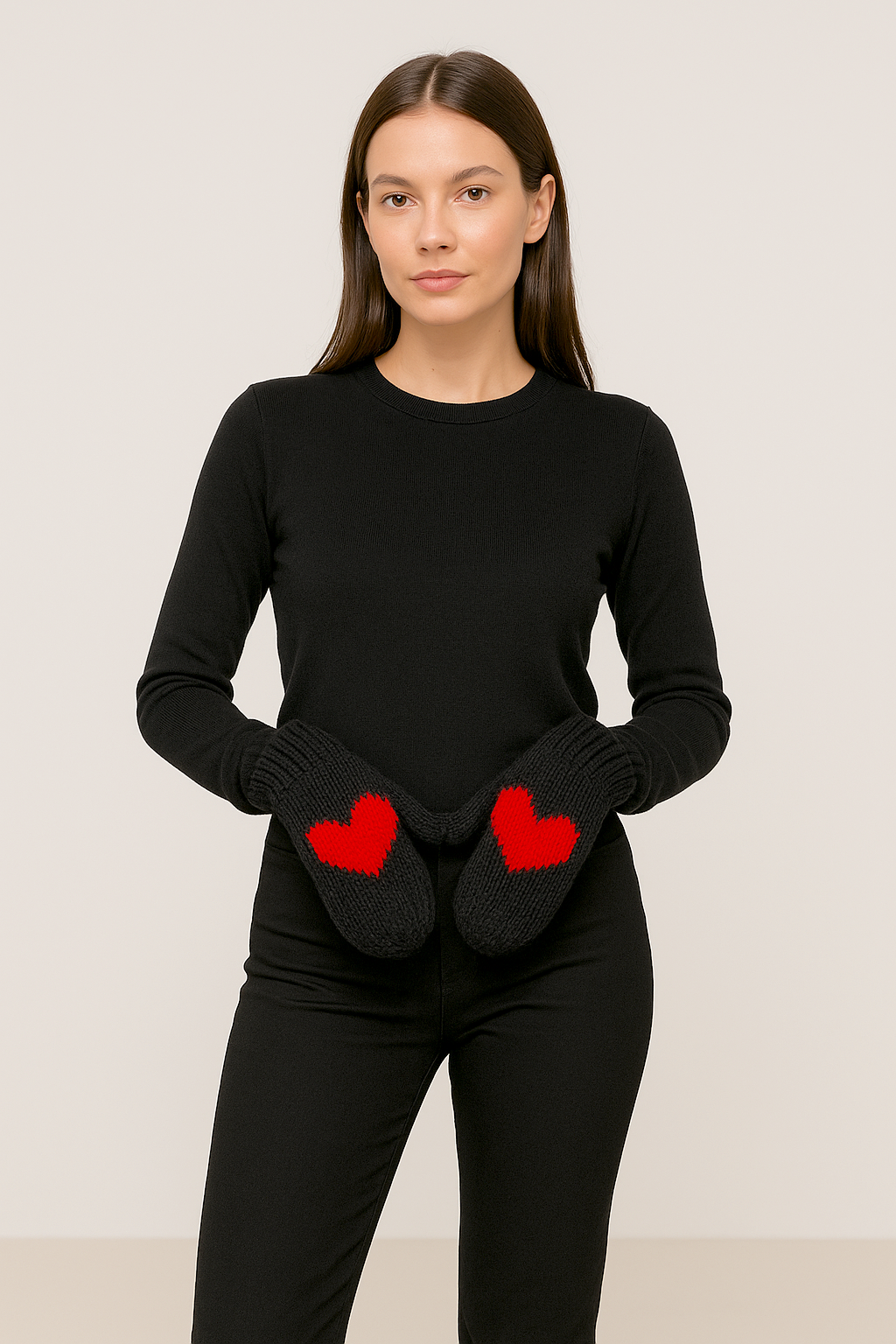 Heart Mittens Alpaca