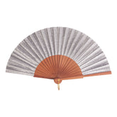 Auryana 9 inch Silver Glitter Folding Hand Fan
