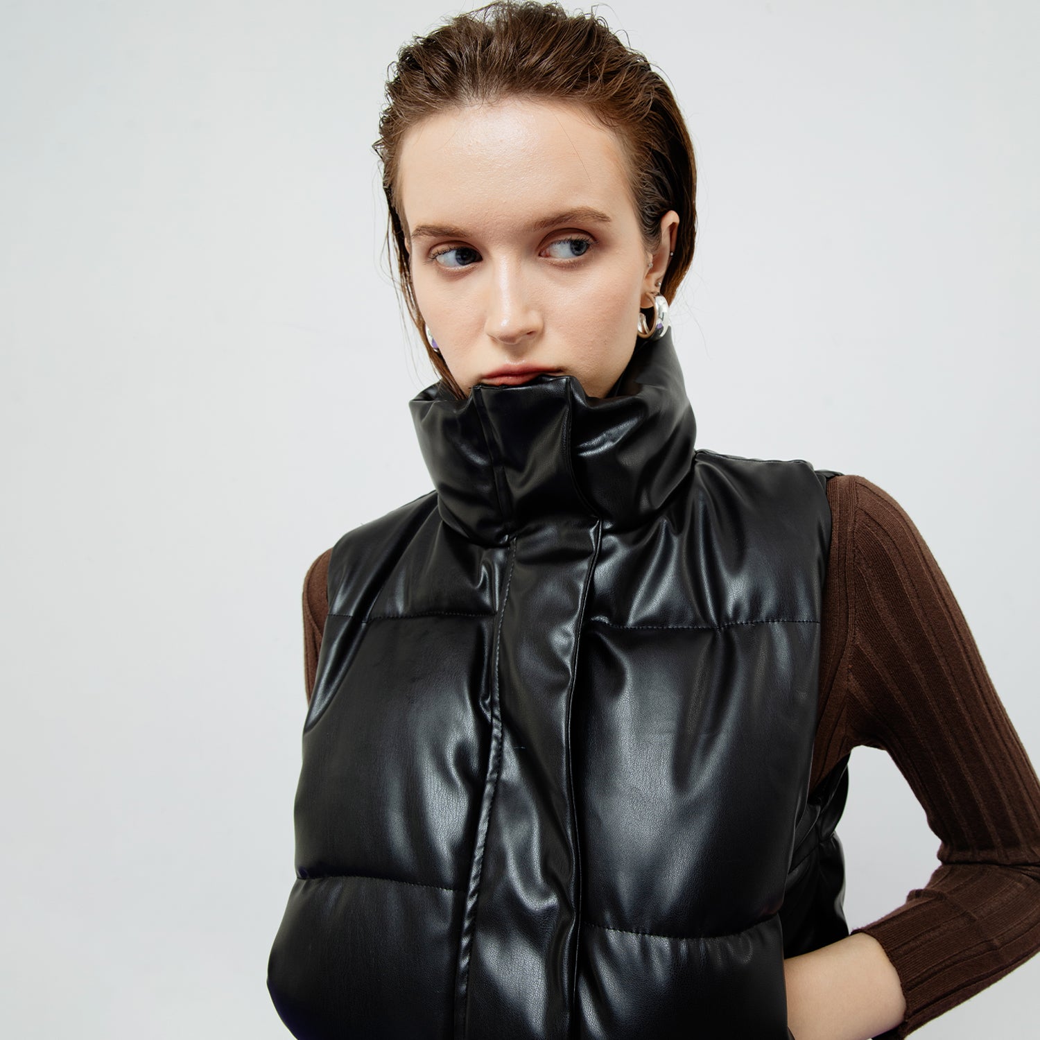Riley Quilted Leather Vest