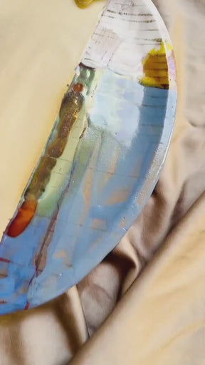 Abstract Blonde Serving Platter