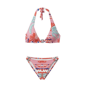 Halter Bikini Pink Palm Classic Brief