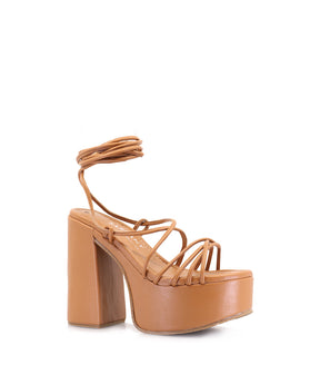 Eco Chic Brown Platform Sandals Lottery