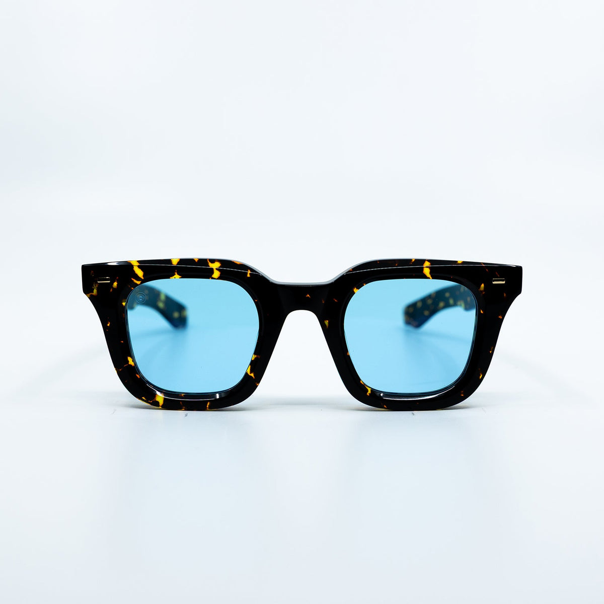 Zid Sunglasses with Tortoise Frame & Light Blue Lens