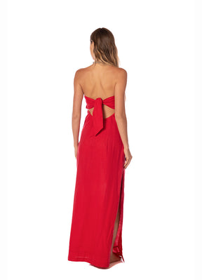 CRIMSON HEAT ANKARA DRESS 9520