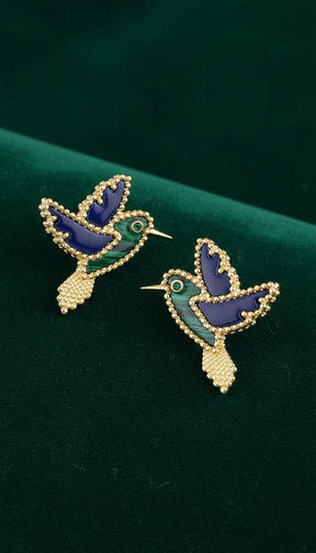 The Verdant Hummingbird Earrings