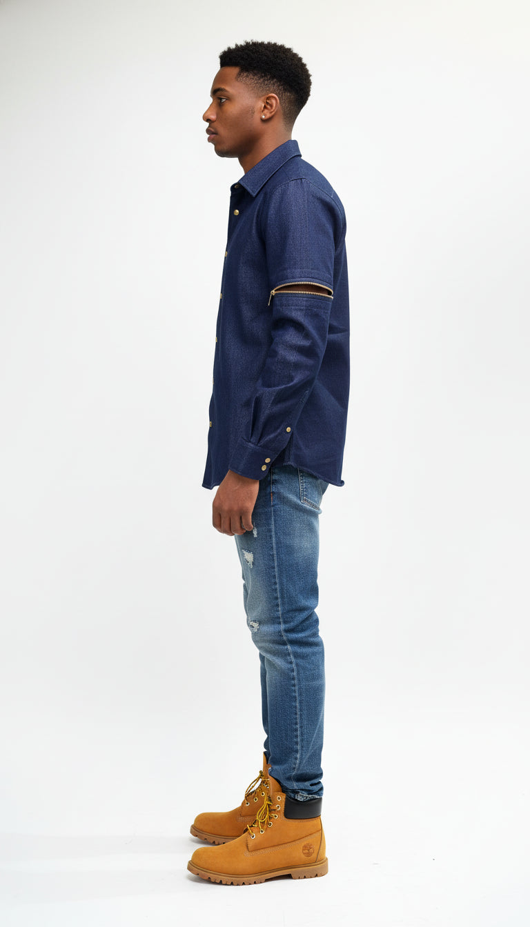 THE CONCORD NEWSPAPER DENIM SHIRT